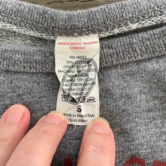 5/$20 Crew neck sweatshirt size S, Santa Cruz logo. Gray with red lettering. - Picture 3 of 4